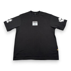 G Star Raw Shirt Adult MEDIUM Black Barcode Arrow Icons Boxy Fit Oversized